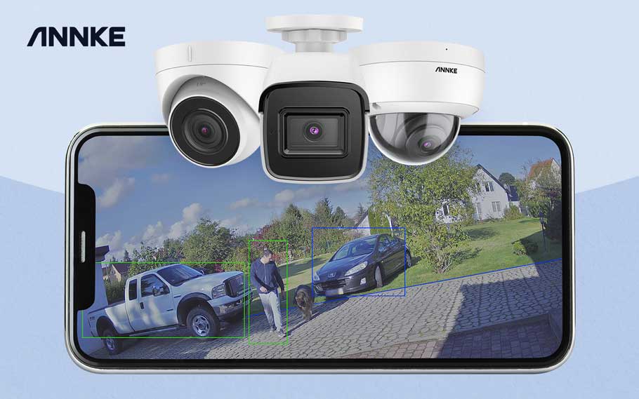 annke security camera with human and vehicle detection person detection