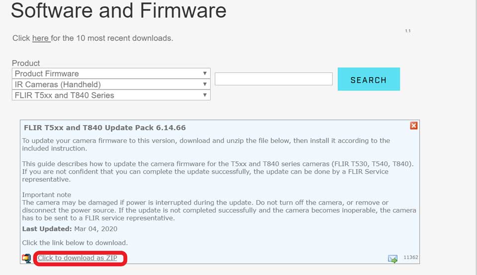 FLIR Cameras Manual Firmware Update