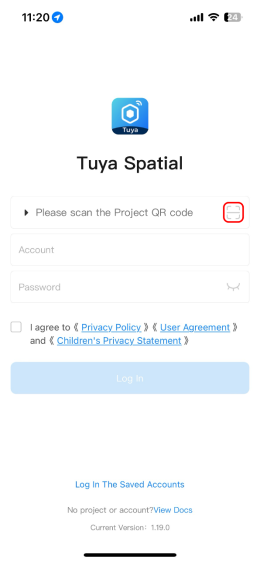 Tuya Spatial App How-To Guides 13 Login to App 260w562h